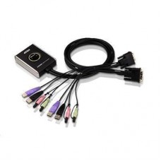 ATEN CS682 2-Port USB 2.0 DVI Cable Cable KVM Switch - One DVI video console controls two USB computers w/USB 2.0 peripheral sharing