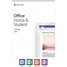 Microsoft Office 2019 Home & Student Medialess for 1 Device, Word, Excel, PowerPoint, OneNote For Win10  or MAC