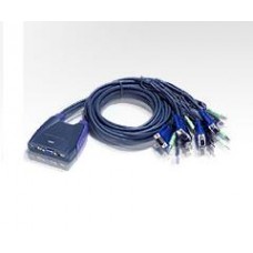 ATEN CS-64US 4-Port USB KVM + Audio (short cable: 0.9m X 2 & 1.2m x 2) Petite